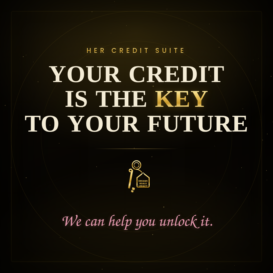 Her Credit Suite artwork: your credit is the key to your future